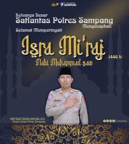 Kasat Lantas Polres Sampang, Mengucapkan Selamat Memperingati Isra Mikraj 1446 Hijriah