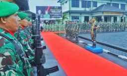 Dandim Mempawah Beserta Jajaran Sambut Kunker Perdana Danrem 121/Abw