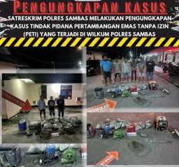 9 Penambang Emas Ilegal di Divisi 6 PT WHS 2,: di Amankan Satreskrim Polres Sambas