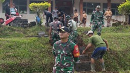 Wujud Sinergitas TNI dan Masyarakat, Dandim Tabanan Pimpin Karya Bakti Dalam Rangka Persiapan Pembukaan TMMD ke-123