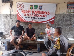 Ngopi Kamtibmas Di Pos Kamling RW 03 Kel. Jati: Meningkatkan Kerja Sama Masyarakat Dan Polisi.