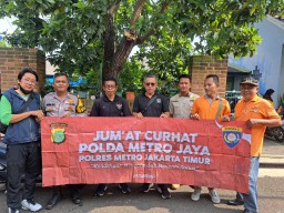 Polres Metro Jaktim Gelar "Jumat Curhat" Di Cibubur, Serap Aspirasi Warga Pasca Pemilu.