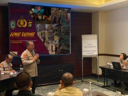 Program Jumat curhat, Dirpamobvit Polda Bali Sampaikan Pentingnya Jaga Harkamtibmas di Lingkungan Masing-masing
