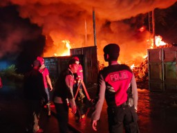 Polres Klungkung Datangi Lokasi Kebakaran di Gelgel