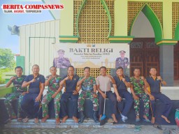 Sambut Ramadhan 1446 H, Polsek dan Koramil Sokobanah Gelar Bakti Religi