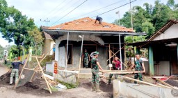 Pembangunan Mushollah Desa Trotosari Oleh TMMD ke 123 Kodim 0822 Bondowoso Capai 65% 