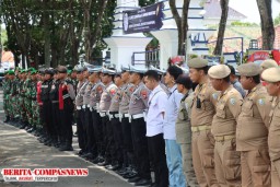 Amankan Sertijab Bupati Dan Wakil Bupati Sampang Periode 2025-2030, Ratusan Personil Polres Sampang