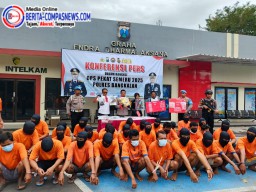 Polres Bangkalan Berhasil Amankan 55 Tersangka Dalam Ungkap Kasus Kriminal dan Narkotika Selama 12 Hari