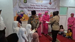 Polsek Kramatjati Bersama Bhayangkari Adakan Santunan Anak Yatim Dan Buka Puasa Bersama.