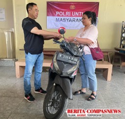 Polsek Matraman Kembalikan Motor Hasil Pencurian Kepada Pemiliknya.
