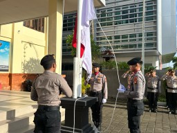 Polres Bandara Gelar Upacara Bendera Hari Kesadaran Nasional