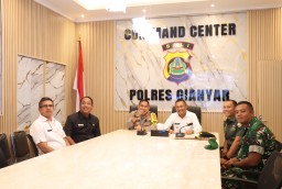 Jelang Hari Raya Nyepi dan Idul Fitri, Gelar Rapat Koordinasi Eksternal Operasi Kepolisian Daerah Gianyar