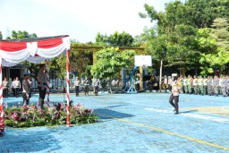 Kapolres Bangkalan Pimpin Apel Gelar Pasukan Operasi Ketupat Semeru 2025