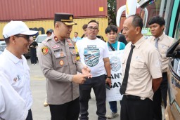 Polres Pelabuhan Tanjung Priok, Lakukan Skema Pengamanan Pemberangkatan Mudik Gratis 2025, Mudik Aman Keluarga Nyaman.