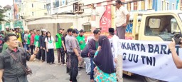 Sejumlah Elemen Masyarakat Ruko 1000 Memberikan Dukungan Atas Di Sahkannya Revisi UU TNI.