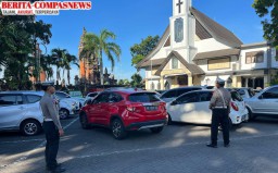 Polres Bandara Ngurah Rai Siapkan Pengamanan untuk Ibadah Minggu di Gereja Ekklesia
