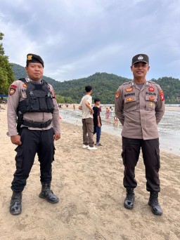 Patroli dan Pengamanan Objek Wisata di Kayong Utara Saat Liburan Idul Fitri 1446 H