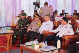 Kapolresta Tangerang Hadiri Kegiatan Vidcon Panen Raya Padi Serentak Bersama Presiden RI