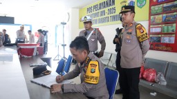 Wakapolres Metro Jakarta Timur Cek Posyan Terminal Terpadu Pulogebang Untuk Persiapan Arus Balik Mudik 2025.