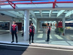 Polres Bandara Gelar Patroli KRYD di Terminal Internasional I Gusti Ngurah Rai