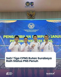 Tiga CPNS Rutan Kelas I Surabaya Resmi Dilantik Menjadi PNS