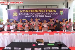 Polres Tangsel Tangkap 23 Tersangka Kejahatan Jalanan dan Curanmor Selama Maret–April 2025