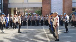 Apel Kesiapan Pengamanan May Day 2025 di Gelar Polresta Denpasar