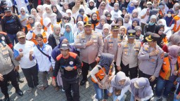 Polres Pasuruan Sukses Jamin Kelancaran Aksi Buruh dari Start hingga Finish