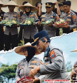 Ketahanan Pangan Jadi Prioritas, Polres Sampang Gelar Kegiatan Panen di Pekarangan Mapolres
