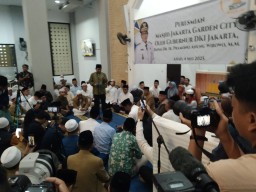 Polsek Cakung Amankan Subuh Gabungan dan Peresmian Masjid JGC Bersama Gubernur DKI Jakarta.