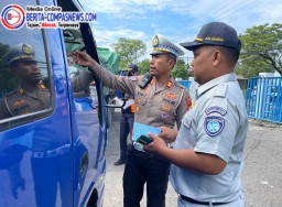 Satlantas Polres Sampang Gelar Ops Gabungan Pemeriksaan Kendaraan Bermotor