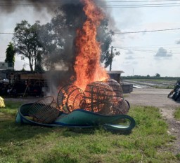 Polisi Bongkar Arena Judi Sabung Ayam di TPS Ngaglik Sidoarjo