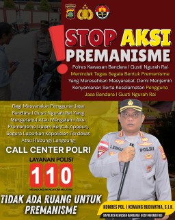 Polres Kawasan Bandara I Gusti Ngurah Rai Ajak Masyarakat Berantas Aksi Premanisme