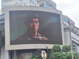 Kodim 0501/Jakarta Pusat Secara Serentak Menayangkan Trailers Film Perang Believe : Takdir, Mimpi, Keberanian” di Sepanjang Jalan Protokol