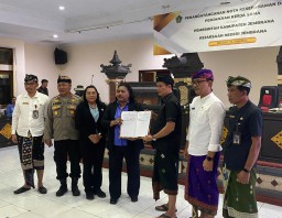 Waka Polres Jembrana Hadiri Tandatangani MoU Bidang Perdata dan Tata Usaha Negara