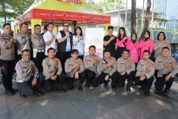 Kapolres Priok Pimpin Bakti Kesehatan Car Free Day Jakarta Jelang Hari Bhayangkara ke 79"
