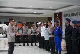 Siap Amankan Kunjungan Kerja Presiden RI di Wilayah Bali, Polda Bali Gelar Kesiapan Pasukan