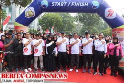Kapolresta Tangerang Lepas Ribuan Peserta Fun Bike dan Fun Walk HUT Bhayangkara ke-79