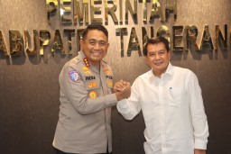 Silaturahmi ke Bupati, Kapolresta Tangerang Diskusikan Pelaksanaan Ketahanan Pangan*