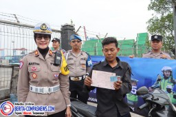 Polres Priok Gelar Operasi Patuh Jaya 2025, Beri Teguran dan Himbauan Pengendara Lalu Lintas