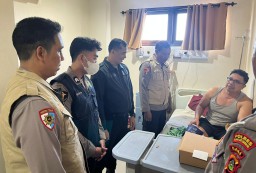 Peduli Anggota Sakit, Polres Bandara Gelar Pendampingan Psikologi Hospital Visite