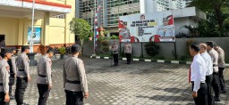 Polres Bandara Ngurah Rai Gelar Apel Kesiapan Imbangan Ops Sikat Agung 2025