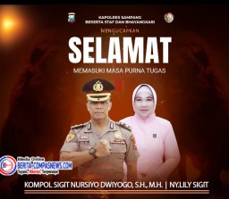 Kapolres Sampang Ucapkan Selamat Purna Tugas Kompol Sigit Nursiyo Dwiyogo 