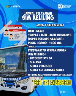 Jadwal Pelayanan SIM Keliling di Satpas Polres Sampang
