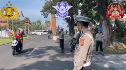Satlantas Polres Bandara Semarakkan Bulan Kemerdekaan, Kobarkan Semangat Nasionalisme