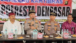 Serap Aspirasi Masyarakat Untuk Tingkatkan Pelayanan, Kapolresta Denpasar Sambang Kamtibmas di Wilayah Polsek Denpasar Utara