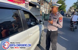 Satlantas Polres Sampang Gelar Pemeriksaan Kendaraan Bermotor, 89 Set Tilang Diberikan