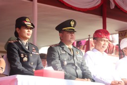 Kapolres Jembrana Hadiri Upacara HUT ke-67 Provinsi Bali di Stadion Pecangakan