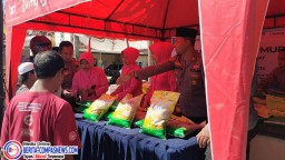 Polsek Sampang Gelar Pasar Murah Hari Terakhir dengan Beras Murah