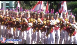Peringatan HUT RI ke-80, Pocil Polres Sampang Tampilkan Penampilan Terbaik